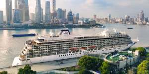 The Viking ship the Yi Dun docked in Shanghai.