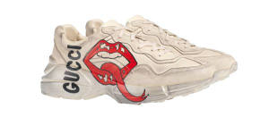 These Gucci “Rhyton” sneakers with tongue print are near the top of Ramesh’s wish list.
