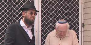 Synagogue president Dr George Foster,right,is the son of holocaust survivors.