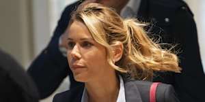 Tiphaine Auziere,Brigitte Macon’s daughter,arrives at court.