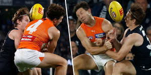 GWS star’s words seal his fate at the tribunal;Hogan cleared after strike deemed ‘negligible’