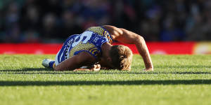 Brad Sheppard was injured in the Eagles’ game against the Blues at the SCG.