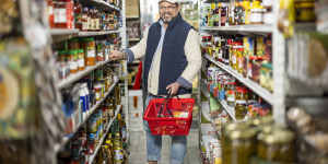 Alejandro Saravia at Casa Iberica in Fitzroy,checking out the Peruvian ingredients.