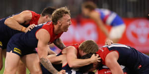 A euphoric Demons side celebrates.