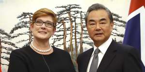 Marise Payne and Wang Yi asserted the warmth of the relationship.