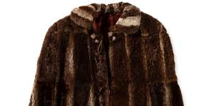 A cape made of platypus fur in the Powerhouse Museum.