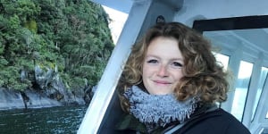 Kelsey Waghorn,a White Island tour guide,is recovering from burns she suffered in when the volcano erupted. 