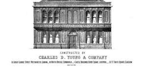 An illustration from a Scottish manufacturer of iron buildings. that included the model used for NSW’s Legislative Council. The original dome roof was replaced. 