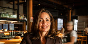 Rebecca Yazbek pictured at Nomad restaurant,Surry Hills,Sydney.