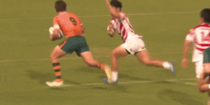 Eddie Jones remonstrating with a referee during the Japan under 23 game with Australian under 20s in Coffs Harbour.