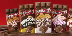 Arnotts chocolate blocks trade on nostalgia.
