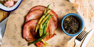 Go-to dish:Porchetta with charred scallions.