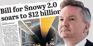 Energy Minister Chris Bowen is sticking by Snowy 2.0 despite the latest cost blowout revealed by the SMH and The Age on August 30.