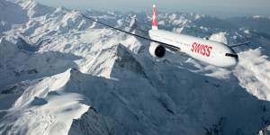 The Swiss International Air Lines Boeing 777 300 ER.