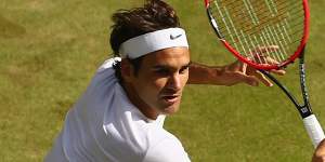 Roger Federer playing Andy Murray in the semi-finals at Wimbledon in 2015. Federer went on to lose the final to Novak Djokovic. 