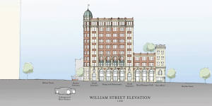 A commended entry by Atlanta and New York-based architectural firm Historical Concepts,for a grand hotel.
