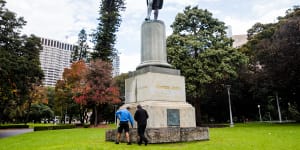 Captain James Cook statue defaced at 4am but cleaned immediately,2020. 