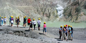 Why were people on White Island volcano when it erupted?