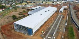 The maintenance facility for the new train fleet is under construction in Dubbo.