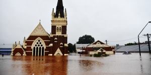 Severe flooding hits Lismore in northern NSW in the worst flood ever recorded on Monday February 28 2022. Photo:Elise Derwin/ SMH. .