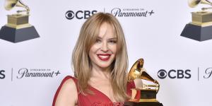 Kylie Minogue won the award for best pop dance recording at the 66th Grammy Awards.