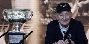 This year marks five decades since Rod Laver won his second calendar"grand slam",the only player in tennis history to do so. 