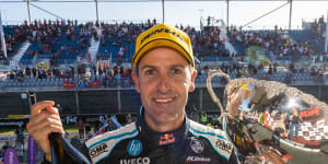 Seven-time Supercars champion dedicates win'to Holden'