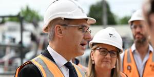 Transport Infrastructure Minister Danny Pearson and Premier Jacinta Allan.