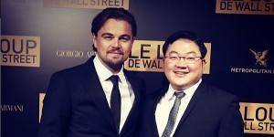 Leonardo Dicaprio and Jho Low at the 2013 premier of The Wolf of Wall Street. 