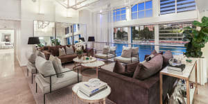 The Finger Wharf apartment was purchased by Sanchia Brahimi for $11.7 million in 2021.