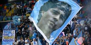 The legendary Diego Maradona led Napoli to their only two previous league titles in 1987 and 1990.