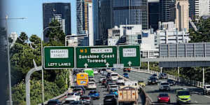 Some Brisbane roads slowed to less than 25km/h in peak times in December 2025.