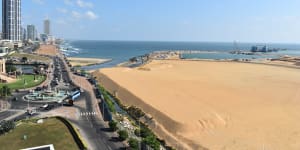 The land reclamation project is changing the view from Colombo's Galle Face Green.