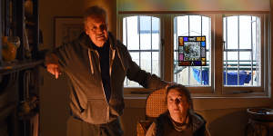 Sean Ferns (left) and Rose Gates (right) inside their home.