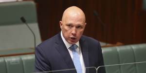 Defence Minister Peter Dutton,pictured in August.