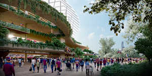 The planned Brisbane Stadium at Victoria Park.