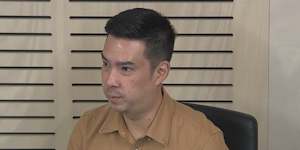 Sacked Transport for NSW official Peter Le appears in the witness box at the ICAC inquiry on Tuesday.