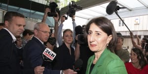 Former NSW Premier Gladys Berejikilian arrives at ICAC. 