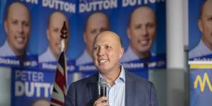 Federal Member for Dickson Peter Dutton thanks supporters in Strathpine after his victory against Ali France in the Federal Election on Election Night in Brisbane,Saturday,18 May,2019. Approximately 16.5 million Australians will vote in what is tipped to be a tight election contest between Australian Prime Minister Scott Morrison and Australian Opposition leader Bill Shorten.