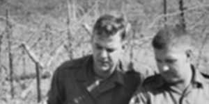 Ron Swanton (right) with a colleague at Tra Bong,Vietnam.