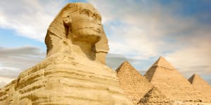 Egypt’s Sphinx and great pyramids.