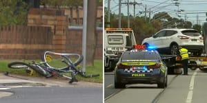A cyclist has been killed after he was hit by a truck at Pascoe Vale South.
