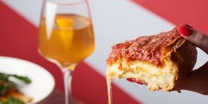 The Chicago pizzas take 30 minutes to bake,thanks to a 5.5 centimetre crust.