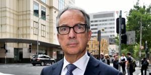 Macquarie Group's outgoing CEO Nicholas Moore arrives at the banking royal commission.