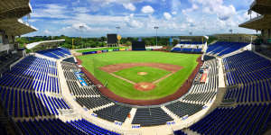 The Taiwan-financed Dennis Martinez National Stadium,in Nicaragua. 