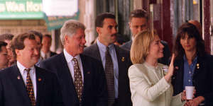 The Clintons shopping in the Rocks on November 21,1996.