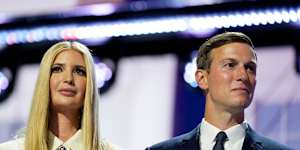 Ivanka Trump and husband Jared Kushner. The president’s son-in-law began courting Saudi royalty shortly after Donald Trump took power in 2017.
