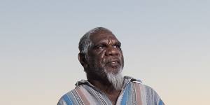 Mudburra elder Ray Dimakarri Dixon near Marlinja in the Northern Territory.