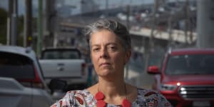 Lisel Thomas of Yarraville believes traffic pollution makes her asthma worse.