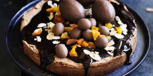Old and new:Chocolate and almond Easter cake.